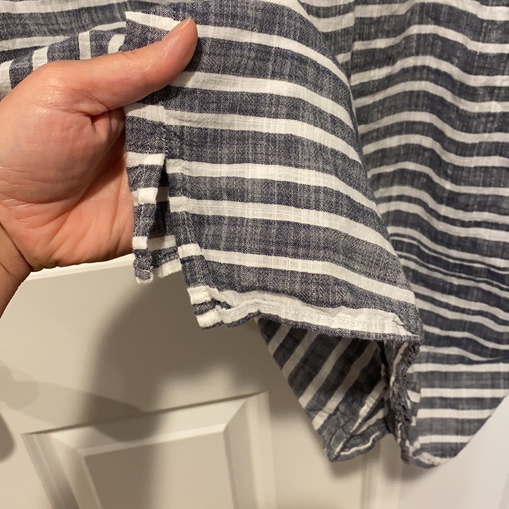 J Crew Striped Oversized 100% Cotton Blouse - Picture 11 of 16